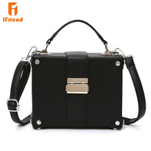Load image into Gallery viewer, Ifriend Fashion Box Shape PU Leather Sohulder Bag Casual Buckle Handbag Women Messenger Crossbody Bag For Ladies Tote Bag