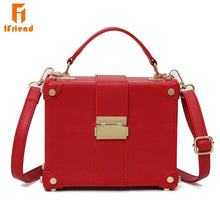 Load image into Gallery viewer, Ifriend Fashion Box Shape PU Leather Sohulder Bag Casual Buckle Handbag Women Messenger Crossbody Bag For Ladies Tote Bag